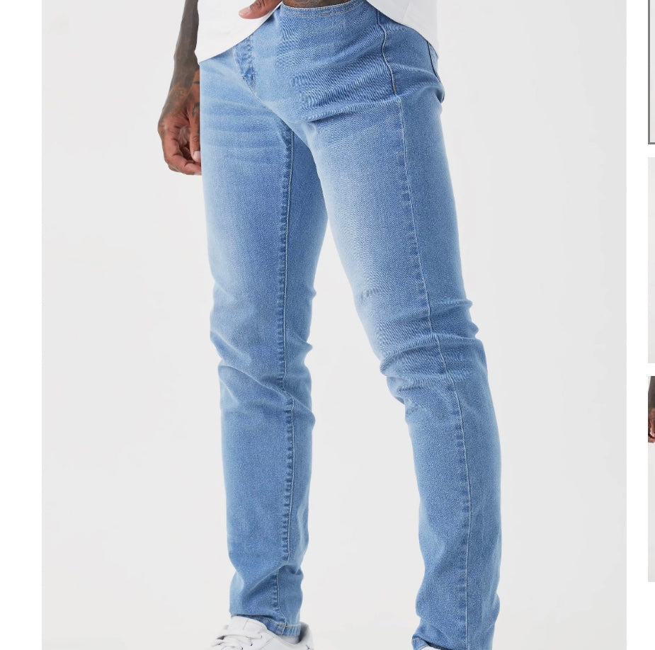 Mens Blue Regular Fit Jeans