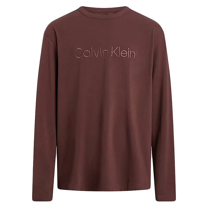Calvin Klein Maroon Long Sleeve Large Top